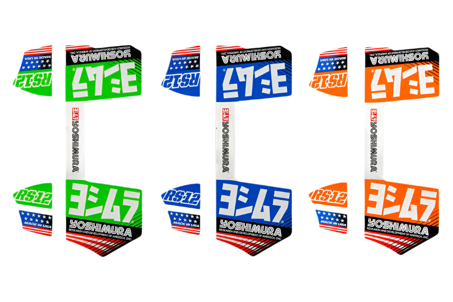 YOSHIMURA RS-12 SILENCER OE BRANDED 4 PIECE DECAL KIT