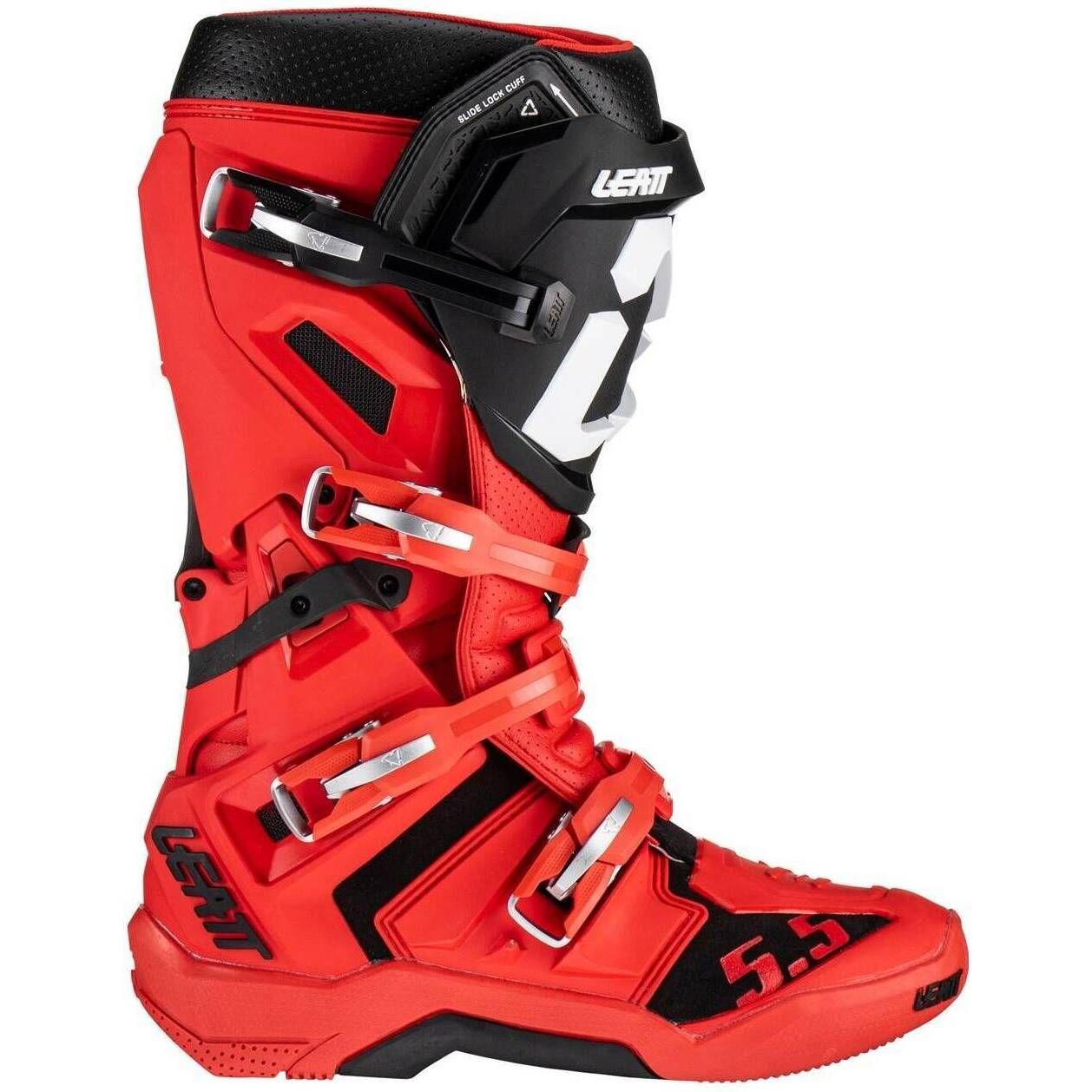 LEATT 5.5 FLEXLOCK RIDING BOOTS - MEN / WOMEN - MX - RED