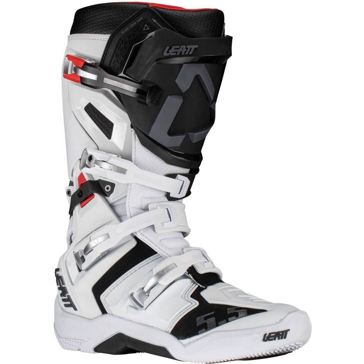 LEATT 5.5 FLEXLOCK RIDING BOOTS - MEN / WOMEN - MX - WHITE