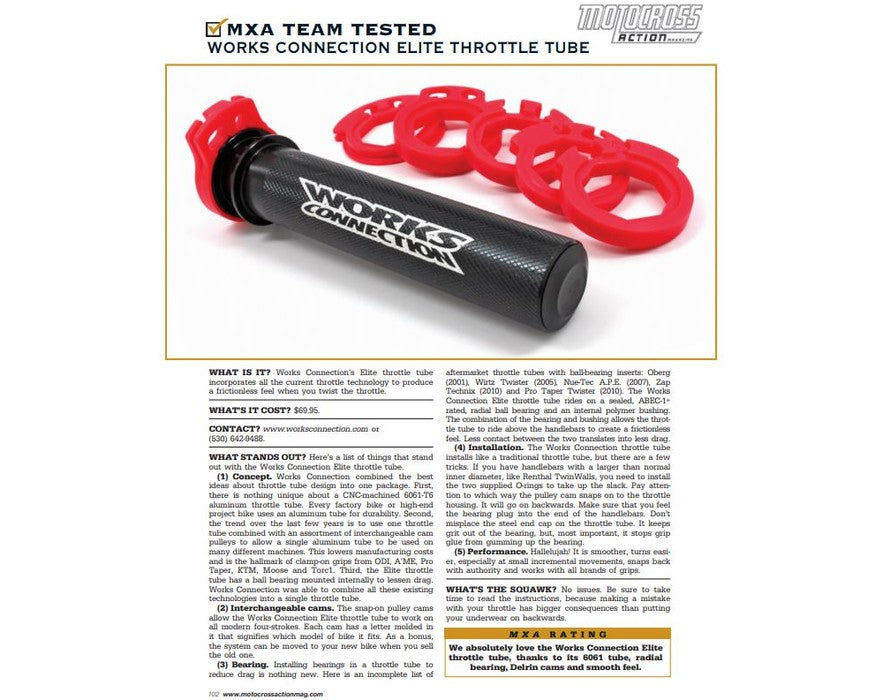 WORKS CONNECTION - THROTTLE TUBE - 22-500