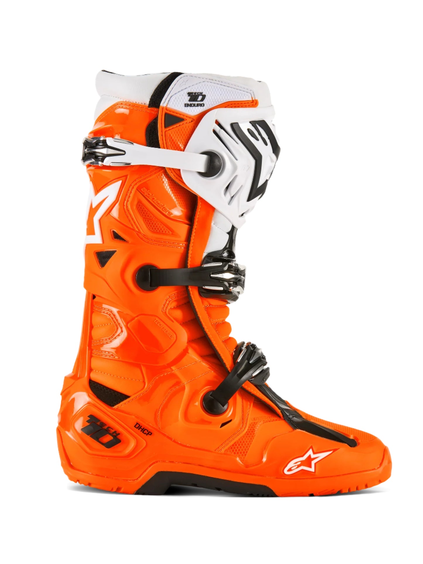 ALPINESTAR - TECH 10 ENDURO BOOTS - FLUO ORANGE/BLACK/WHITE