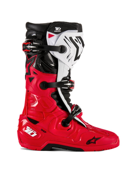 ALPINESTAR - TECH 10 ENDURO BOOTS - BRIGHT RED/BLACK/WHITE