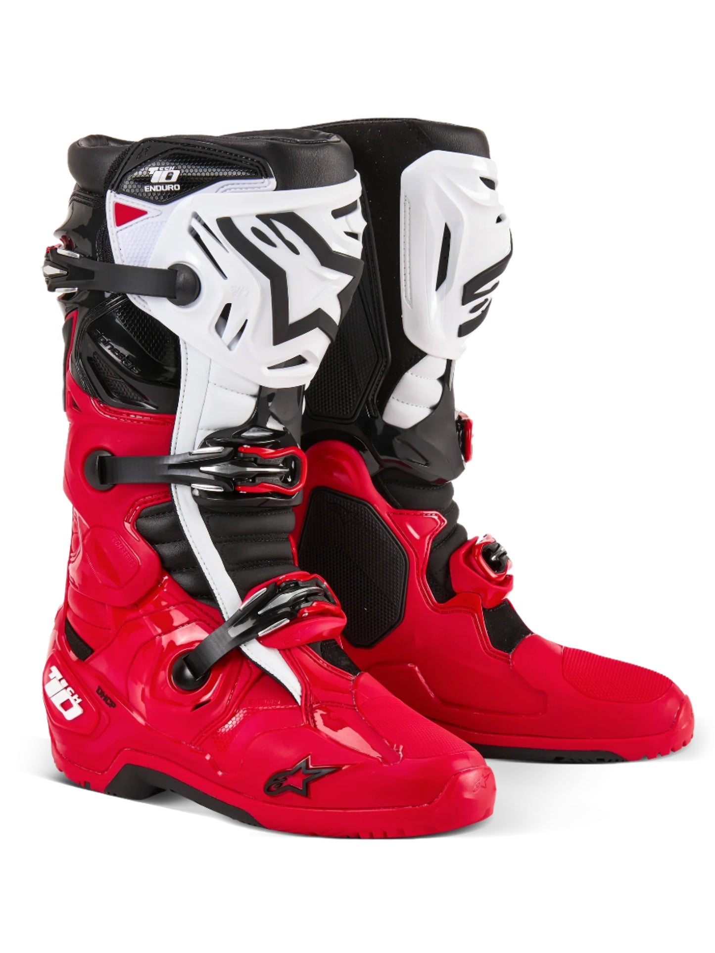ALPINESTAR - TECH 10 ENDURO BOOTS - BRIGHT RED/BLACK/WHITE