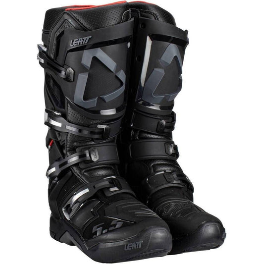 LEATT 5.5 FLEXLOCK RIDING BOOTS - MEN / WOMEN - MX - BLACK