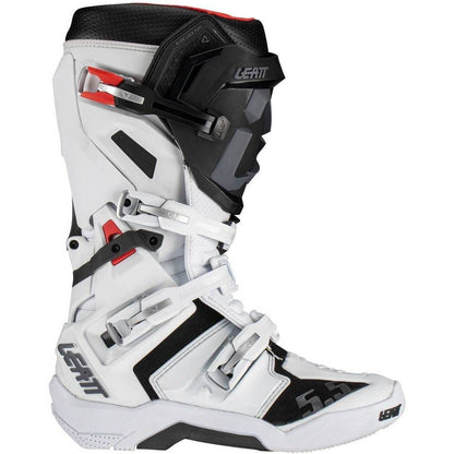 LEATT 5.5 FLEXLOCK RIDING BOOTS - MEN / WOMEN - MX - WHITE
