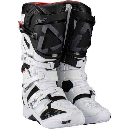 LEATT 5.5 FLEXLOCK RIDING BOOTS - MEN / WOMEN - MX - WHITE