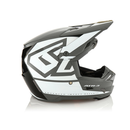 6D ATR-3 HEX GLOSS WHITE MOTO HELMET