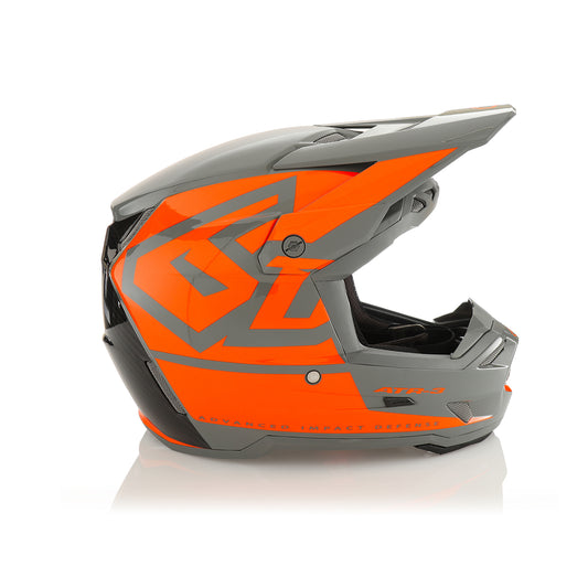 6D ATR-3 HEX GLOSS NEON ORANGE MOTO HELMET
