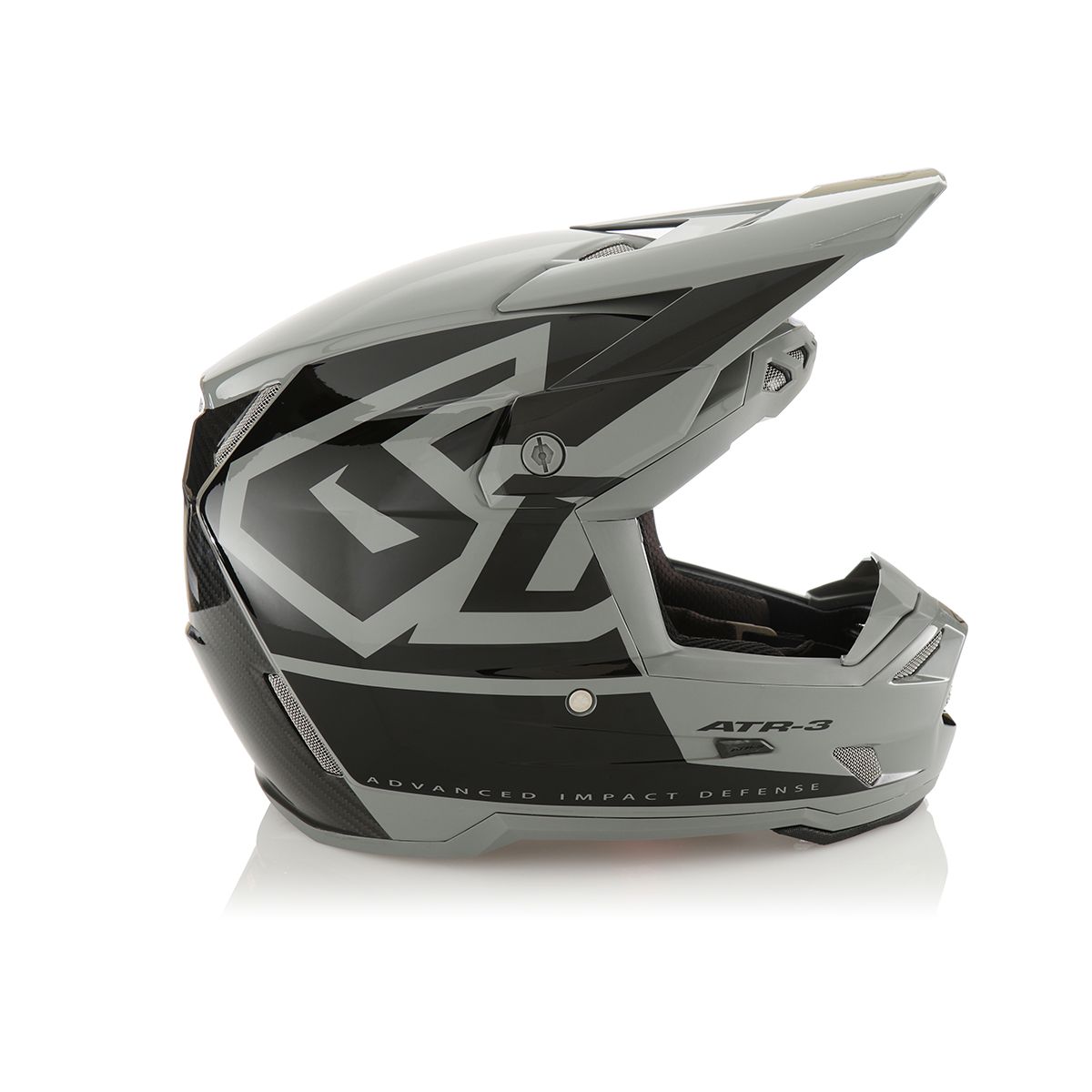 6D ATR-3Y YOUTH HEX GLOSS CHARCOAL MOTO HELMET